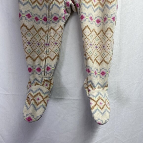 CARTER'S Long Sleeve Bodysuit Sleep And Play Girls12 Month Cream Full Zip/Snap - Picture 7 of 16